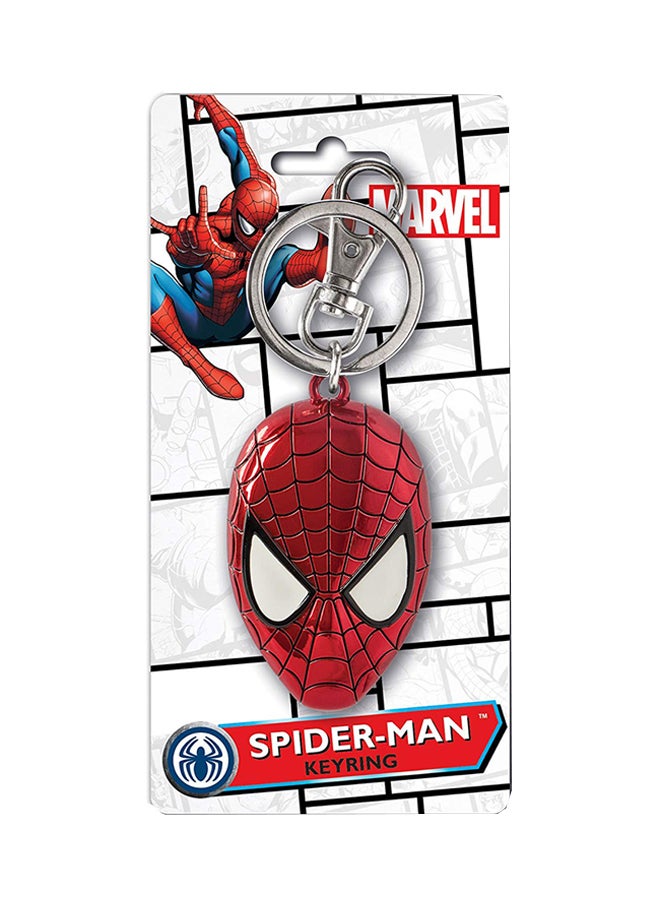 Spider-Man Head Pewter Key Ring