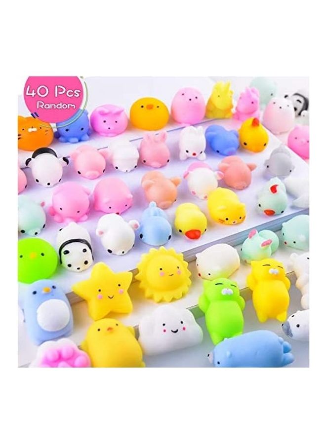 40-Piece Mini Squishies Kawaii Animal Party Favors for Kids