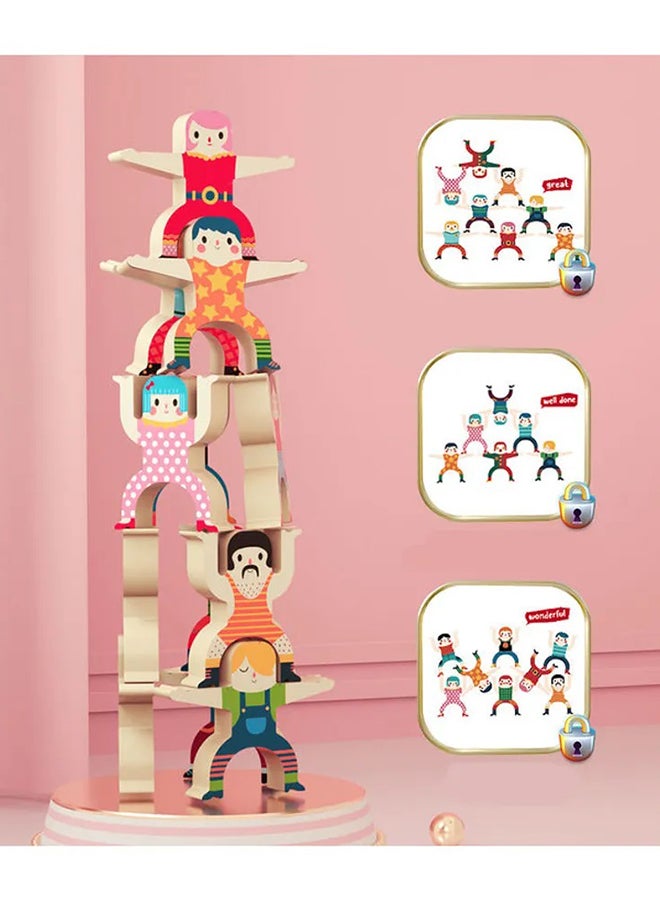 Hercules High Kindergarten Early Education Parent Child Interaction Balance Building Block Toys Stacked Music 20.3cm