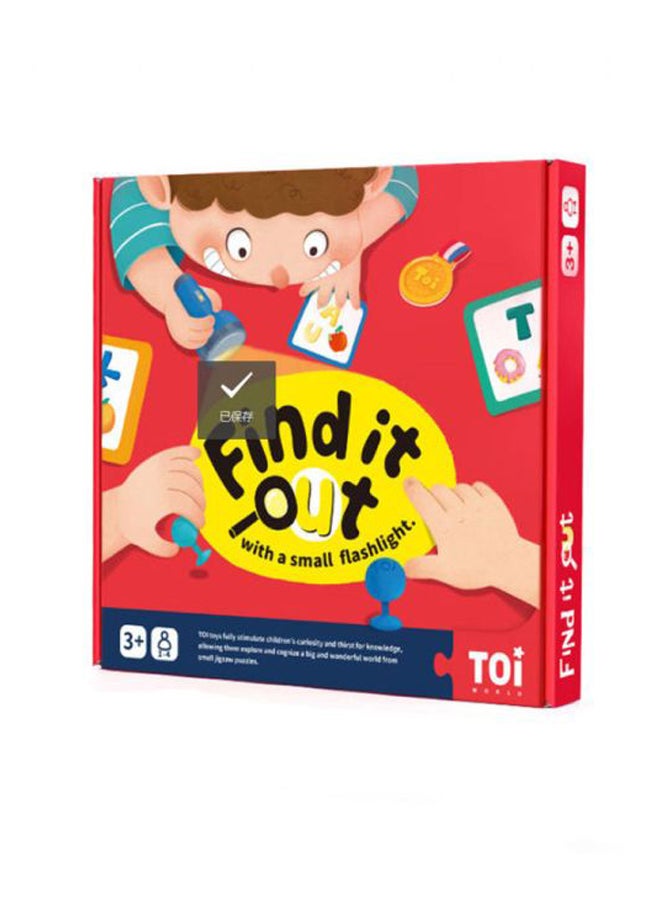 Small Flashlight Treasure Hunt Cognitive Card Multi Function Children's Board Game 30cm