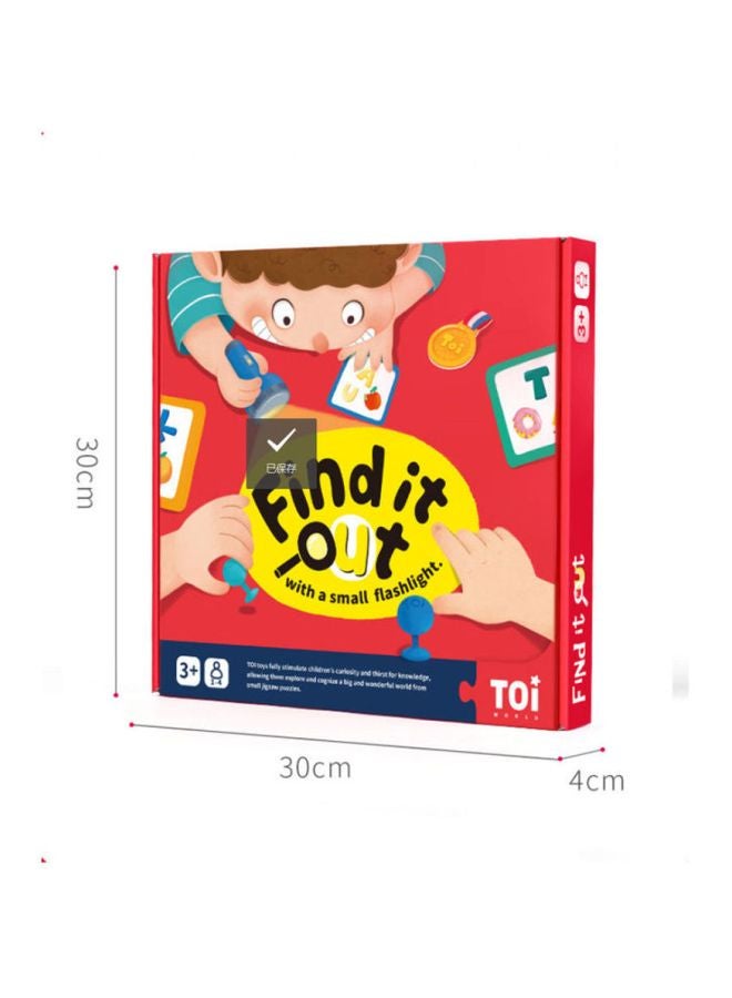 Small Flashlight Treasure Hunt Cognitive Card Multi Function Children's Board Game 30cm