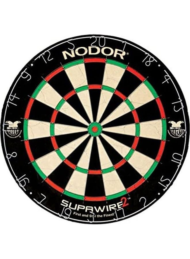Supawire 2 Regulation-Size Bristle Dartboard with Moveable Number Ring and Hanging Kit