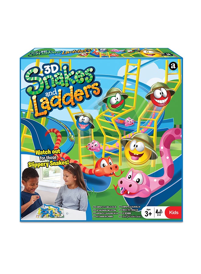 6-Piece 3D Snakes And Ladders Board Game GPF1819
