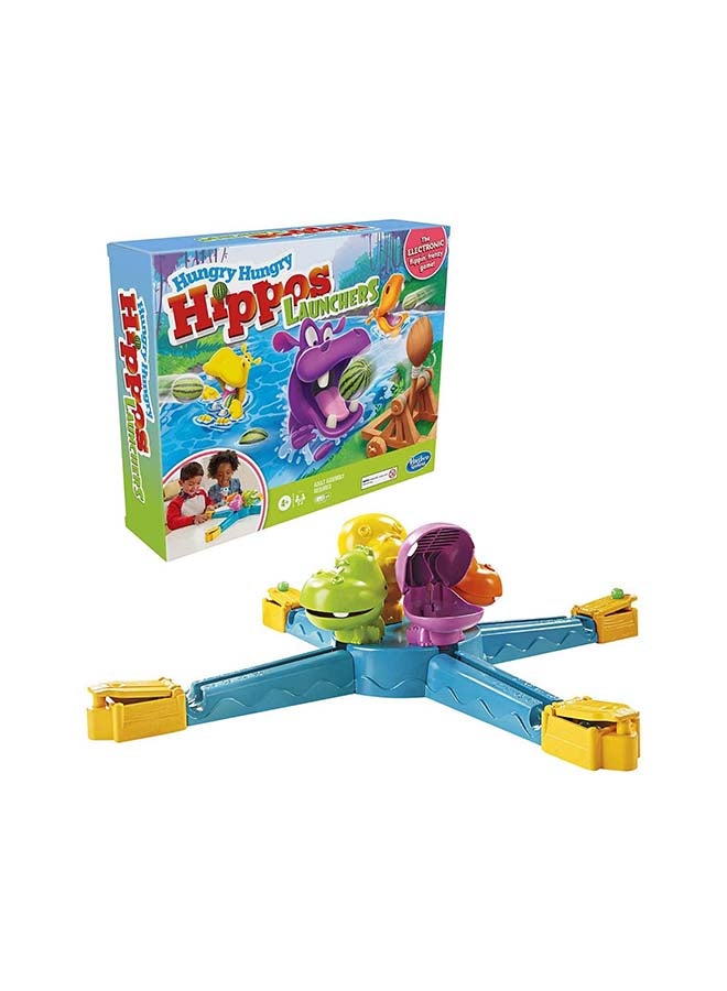 Hungry Hungry Hippos Launchers Game For Kids Ages 4 And Up, Electronic Pre-School Game For 2-4 Players 1 Players