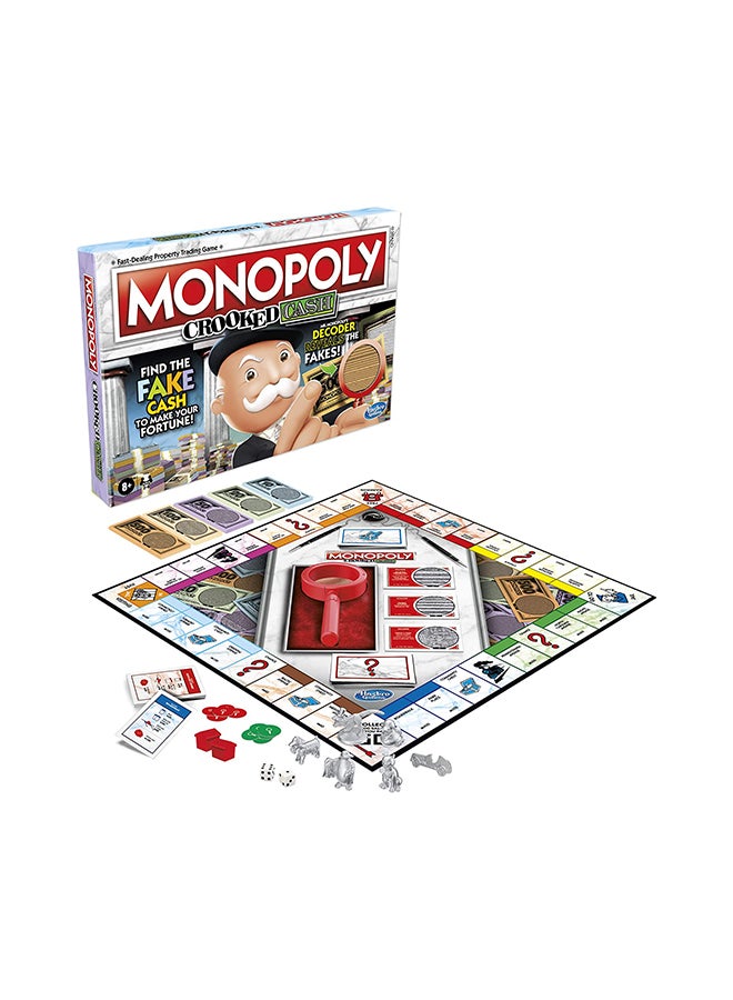 Crooked Cash Board Game For Families And Kids Ages 8 And Up, Includes Mr. Monopoly Decoder To Find Fakes, Game For 2-6 Players Hasbro Games For Adults And Teens Indoor Home Game