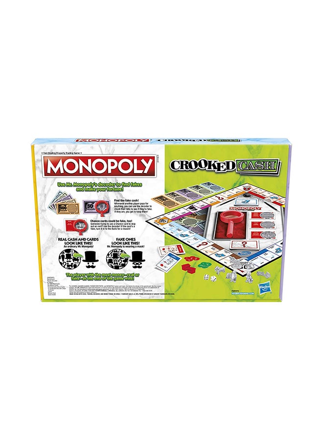 Crooked Cash Board Game For Families And Kids Ages 8 And Up, Includes Mr. Monopoly Decoder To Find Fakes, Game For 2-6 Players Hasbro Games For Adults And Teens Indoor Home Game