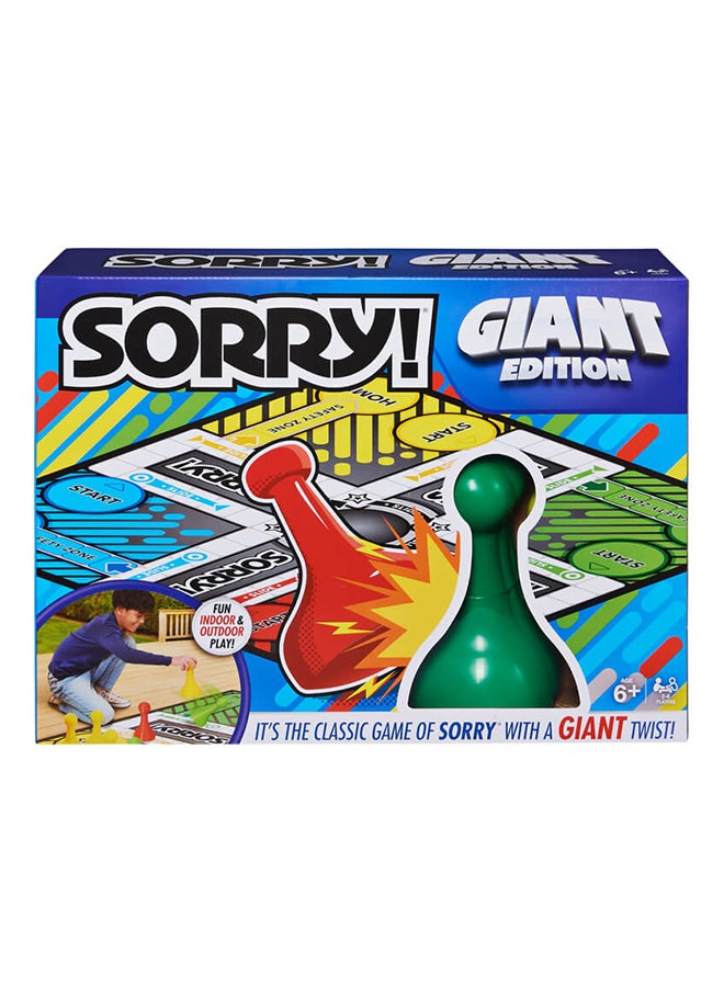 Giant Edition Sorry Game 1 Players