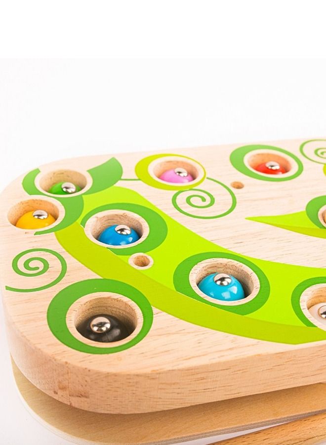 Wooden Magnetic Fishing Game For Kids Toys, Pole And Rod Caterpillars Board, Preschool Board Games, Wooden Puzzle, Early Learning Educational Fishing Game Toys For Boys And Girls 3+ Years