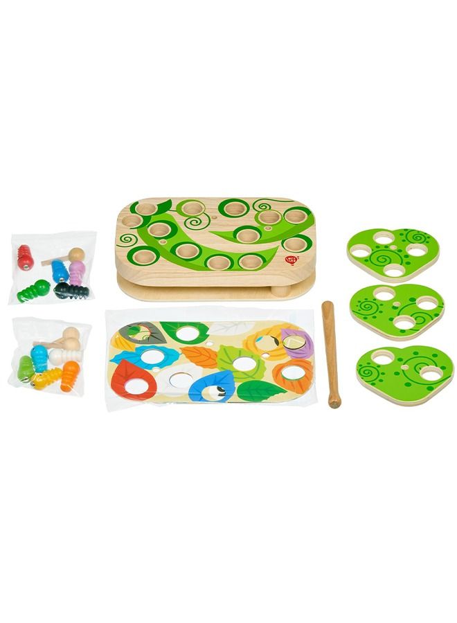 Wooden Magnetic Fishing Game For Kids Toys, Pole And Rod Caterpillars Board, Preschool Board Games, Wooden Puzzle, Early Learning Educational Fishing Game Toys For Boys And Girls 3+ Years