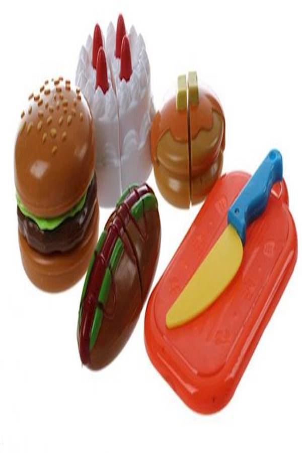 6Pcs/Lot Fast Food Kit Miniature Hamburgers Bread Education Toy For Kids