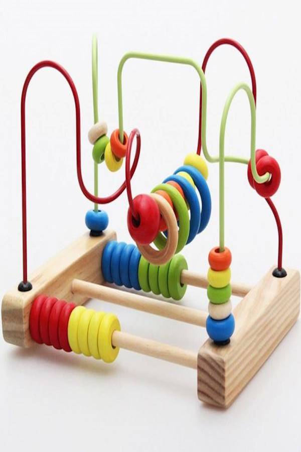 Abacus Maze Roller Coaster Wooden Baby Toy