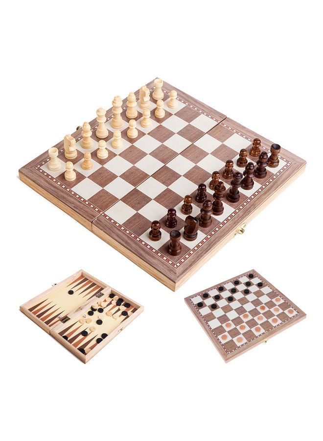 3-In-1 Multi-Functional Wooden Chess