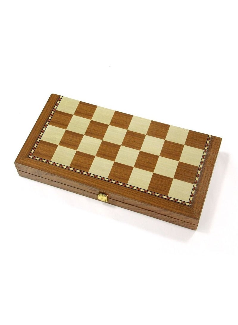 Wooden Chess Set Portable Folding Board Game