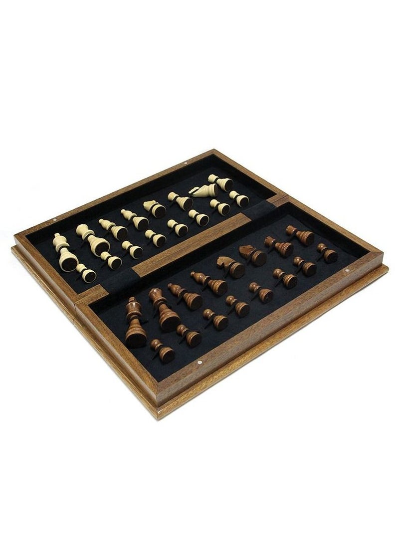 Wooden Chess Set Portable Folding Board Game