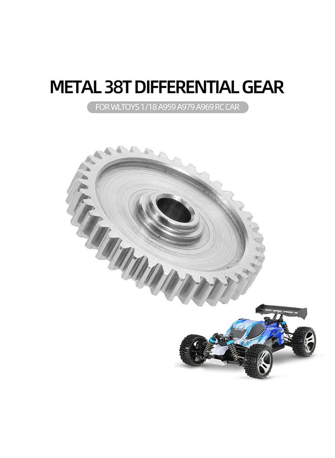 Metal 38T Differential Gear For 1/18 A959 A979 A969 RC Cars