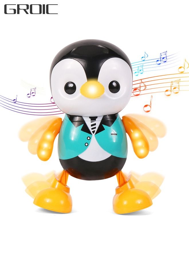 Penguin Dancing and Singing Musical Toys for Toddlers, Infant and Baby Educational Learning Toys Moving Walking Dancing Toys with Music and Lights Gifts for Kids