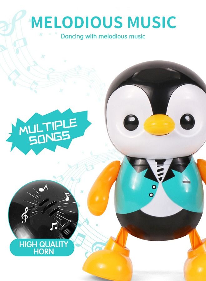 Penguin Dancing and Singing Musical Toys for Toddlers, Infant and Baby Educational Learning Toys Moving Walking Dancing Toys with Music and Lights Gifts for Kids