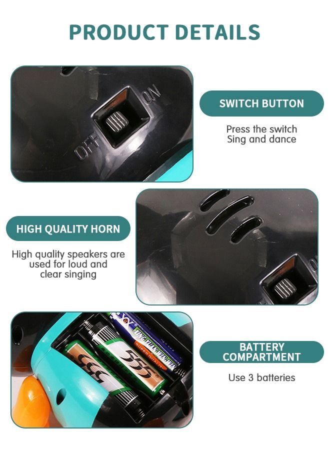 Penguin Dancing and Singing Musical Toys for Toddlers, Infant and Baby Educational Learning Toys Moving Walking Dancing Toys with Music and Lights Gifts for Kids