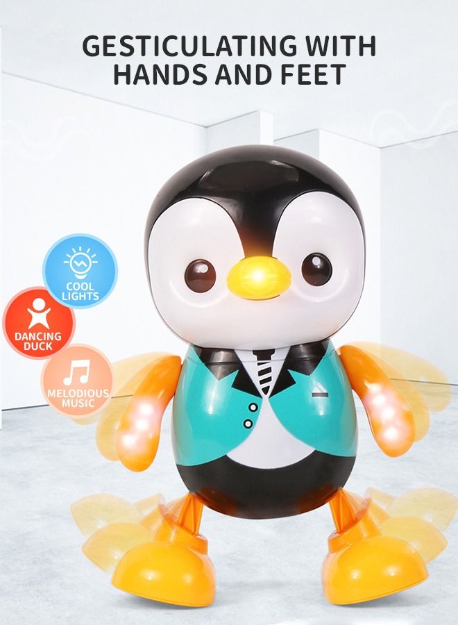 Penguin Dancing and Singing Musical Toys for Toddlers, Infant and Baby Educational Learning Toys Moving Walking Dancing Toys with Music and Lights Gifts for Kids
