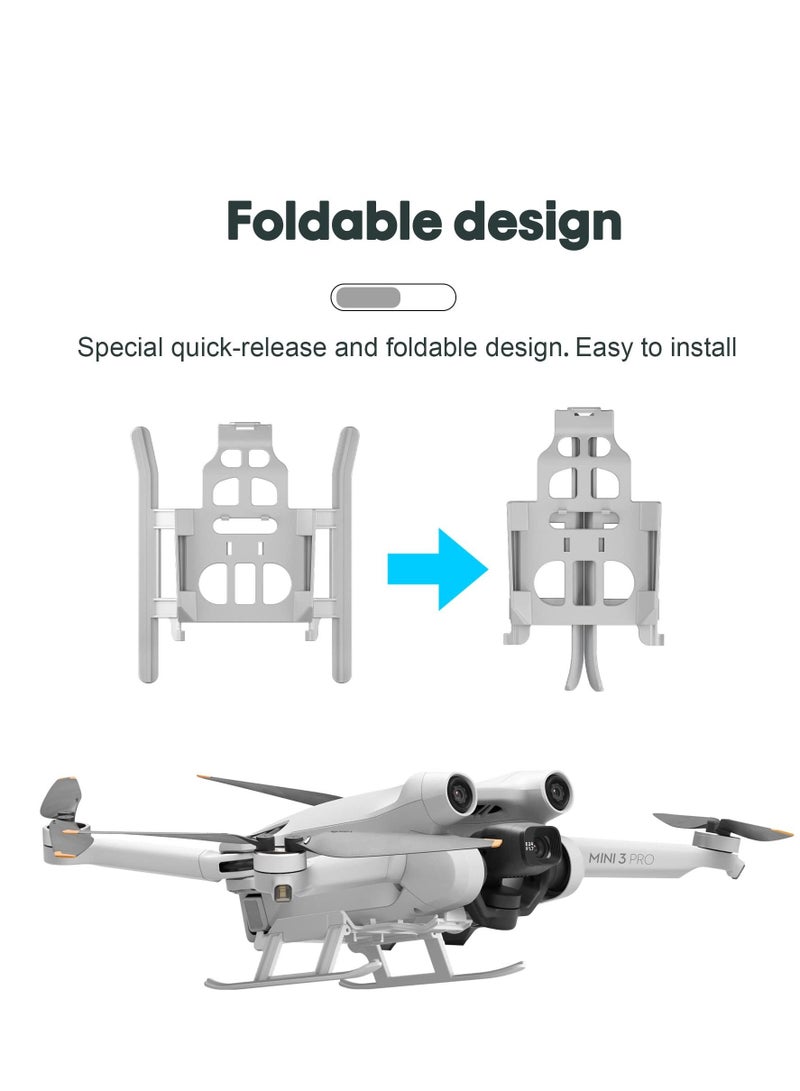 Suitable for DJI Mini 3 Pro Landing Gear Foldable Height Extension Legs Drop and Scratch Resistant Protection Drone Accessories Tripod Head Cushion Training Frame