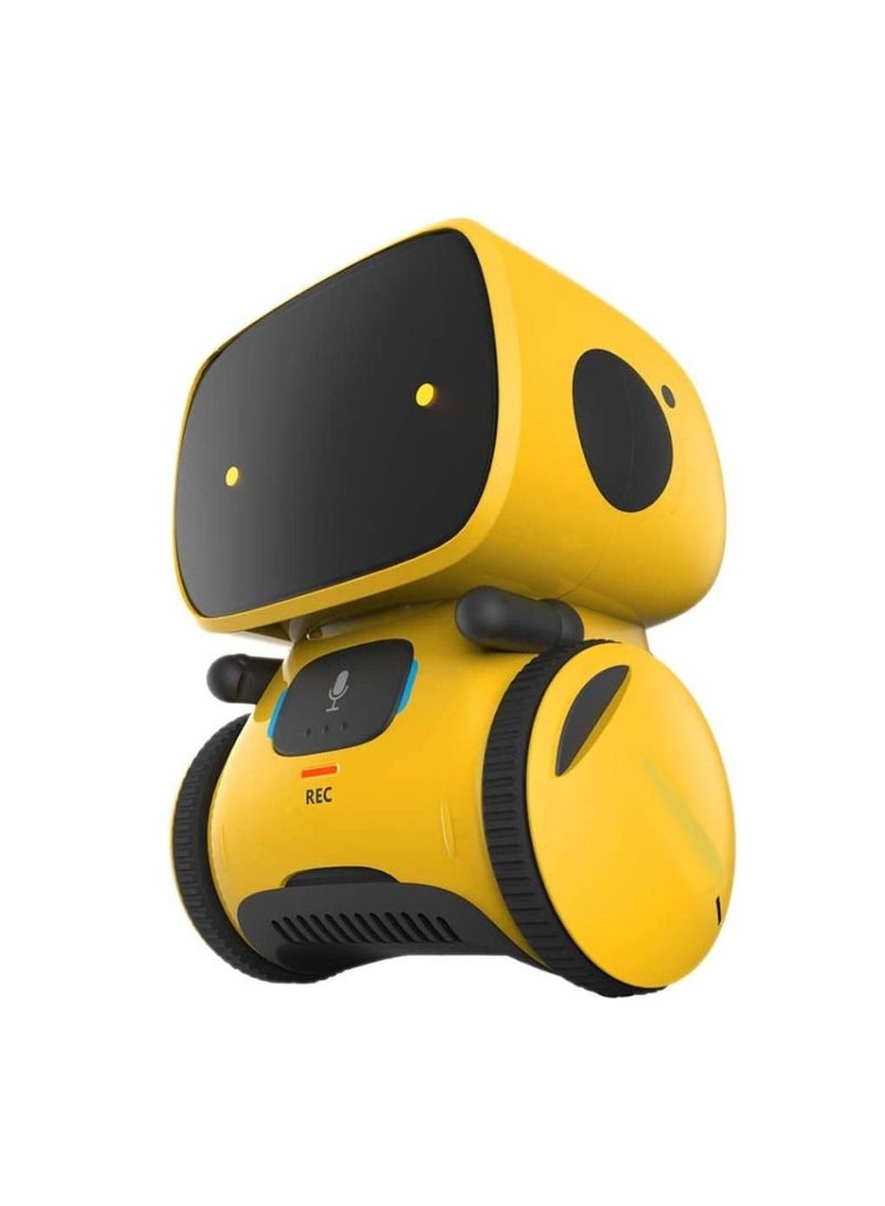 Kids Robot Toy, Smart Talking Robots, Gift for Boys and Girls Age 3+, Intelligent Partner and Teacher, with Voice Controlled and Touch Sensor, Singing, Dancing, Repeating yellow/black