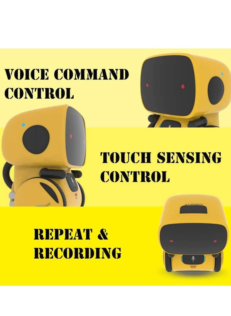 Kids Robot Toy, Smart Talking Robots, Gift for Boys and Girls Age 3+, Intelligent Partner and Teacher, with Voice Controlled and Touch Sensor, Singing, Dancing, Repeating yellow/black
