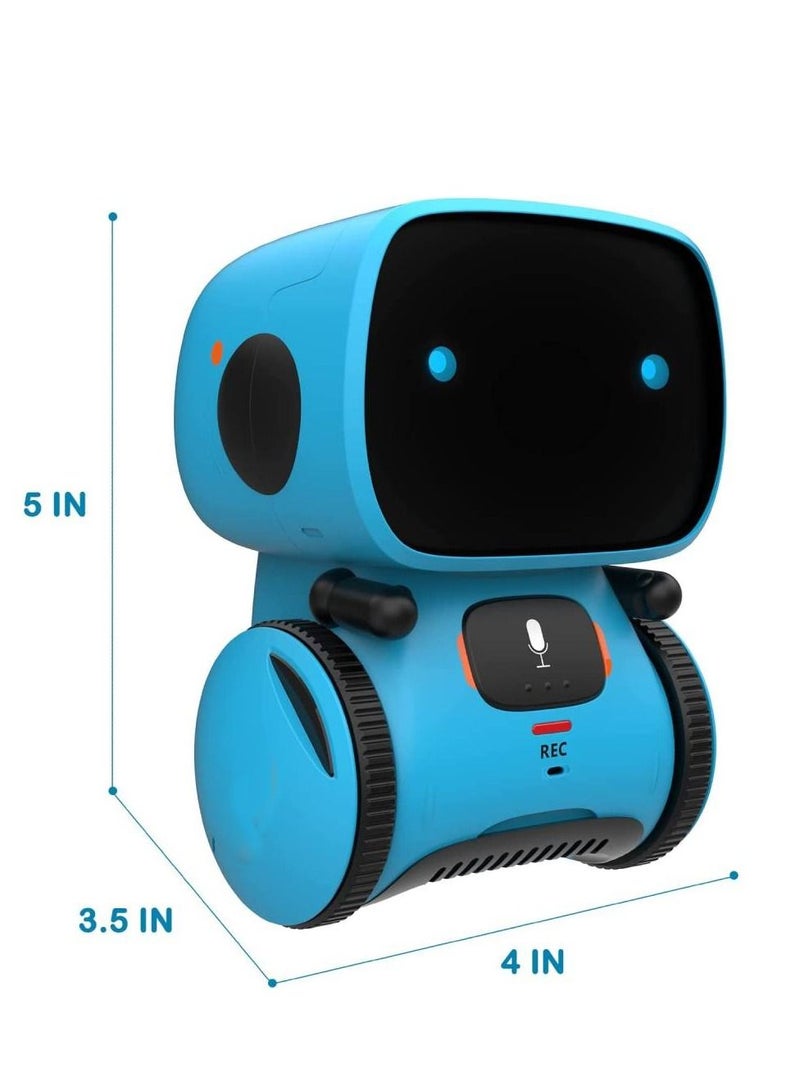 Interactive Smart Robot Toys, Intelligent Robot Toys for Kids, Children Girls & Boys Robotic Toys 3-9 Years Old, Voice Control & Touch Sense, Dance & Sing & Walk, Recorder & Speak Like You blue