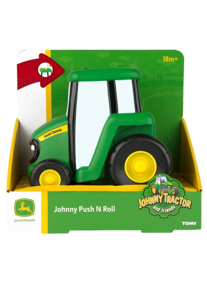 Johnny Push N Roll Tractor Multicolour