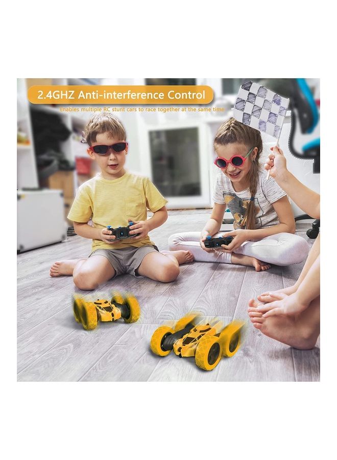 RC Stunt Car Toy Yellow 17x16x7.5cm