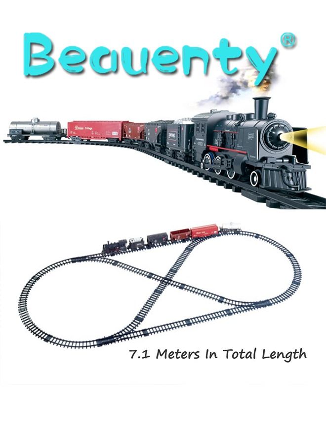 Electric Track Train With Lights And Sound Set For Kids