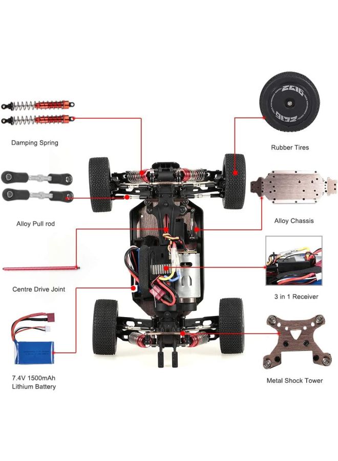 1:14 1500mAh Durable XKS Off-Road Electric Remote Control Drift Car For Kids