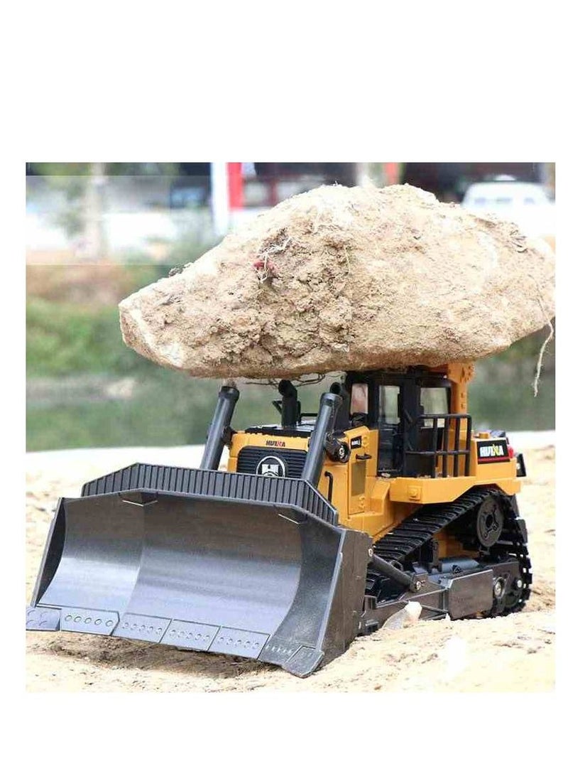 RC Bulldozer 1/16 9CH Remote Control Front Loader Tractor 2.4G Construction Vehicles
