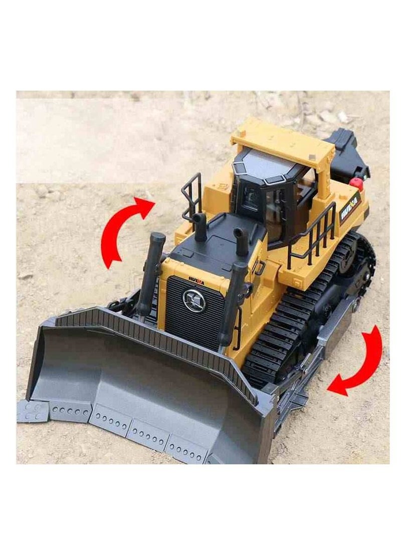 RC Bulldozer 1/16 9CH Remote Control Front Loader Tractor 2.4G Construction Vehicles