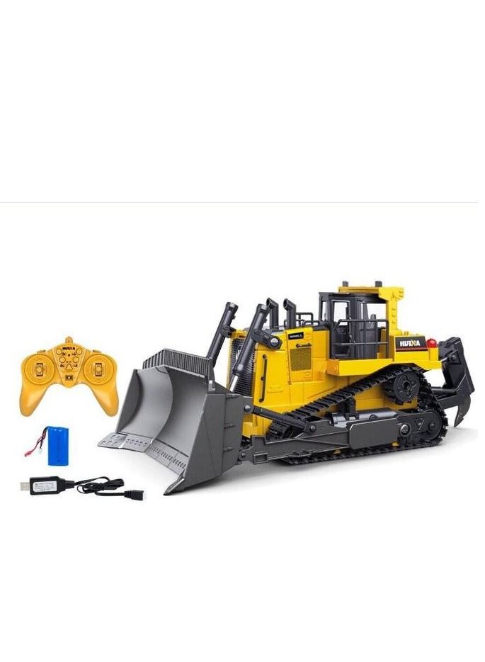 RC Bulldozer 1/16 9CH Remote Control Front Loader Tractor 2.4G Construction Vehicles