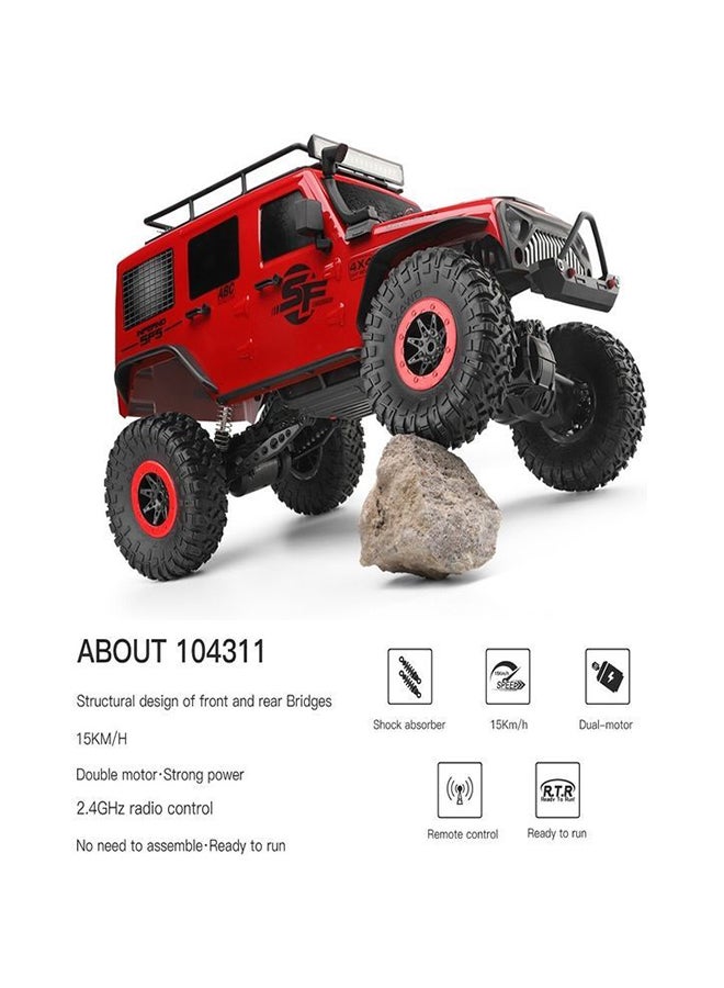 Electric Brushed Off-Road Rock Crawler Climbing RC Vehicle 43.2x22.7x26.8cm