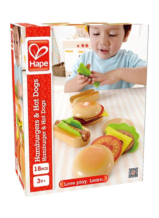 Hamburgers And Hotdogs Playset E3112 7.8x3.9x10.1inch