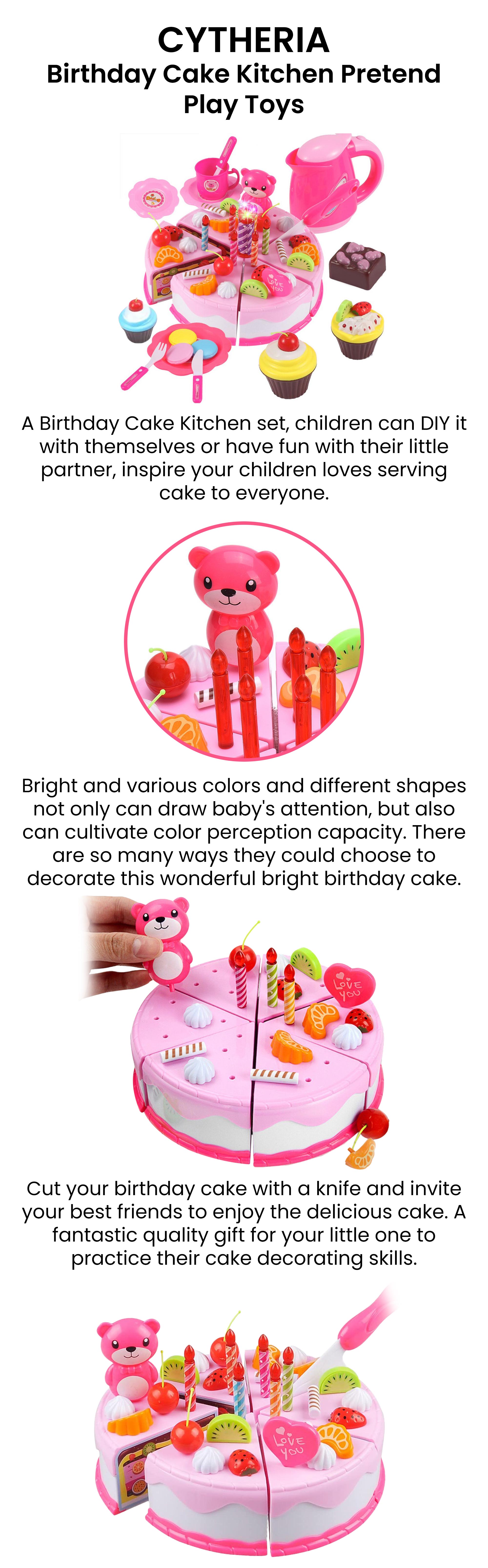 Birthday Cake Kitchen Pretend Play Toys