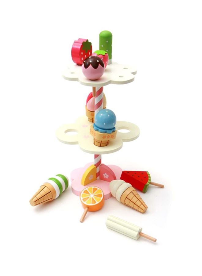 Three-Layer Ice Cream Tree Kitchen Wooden Toys
