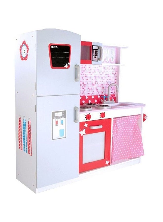 3D Portable Pretend Playing Modular Kitchen Toy Playset For Kids, 3+ Years 102x112x31cm