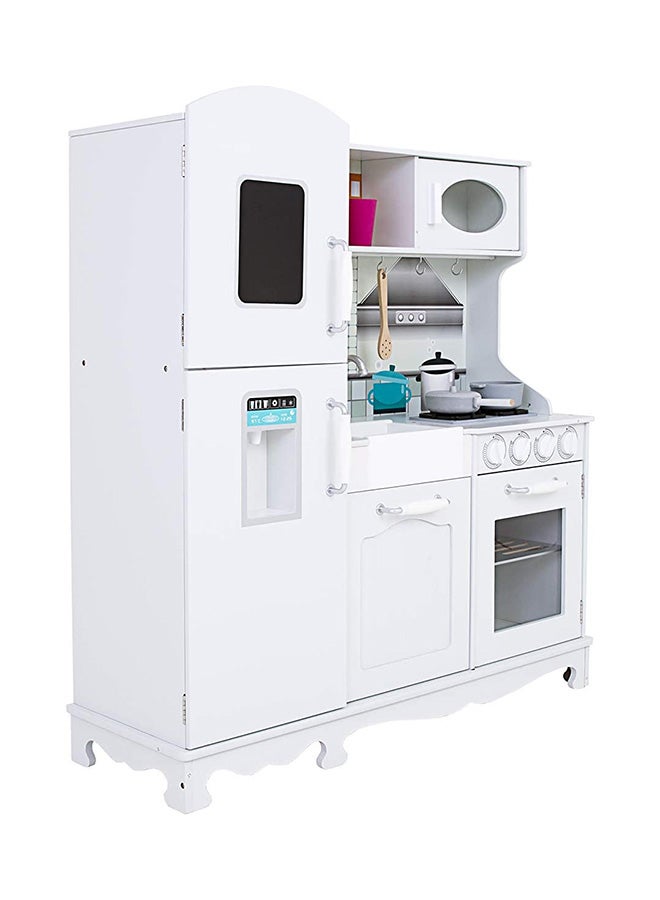 Wooden Modular Kitchen Set For Kids, 3+ Years - White 95x30x103cm