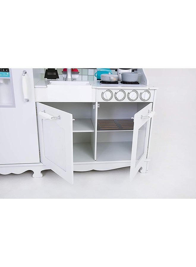 Wooden Modular Kitchen Set For Kids, 3+ Years - White 95x30x103cm