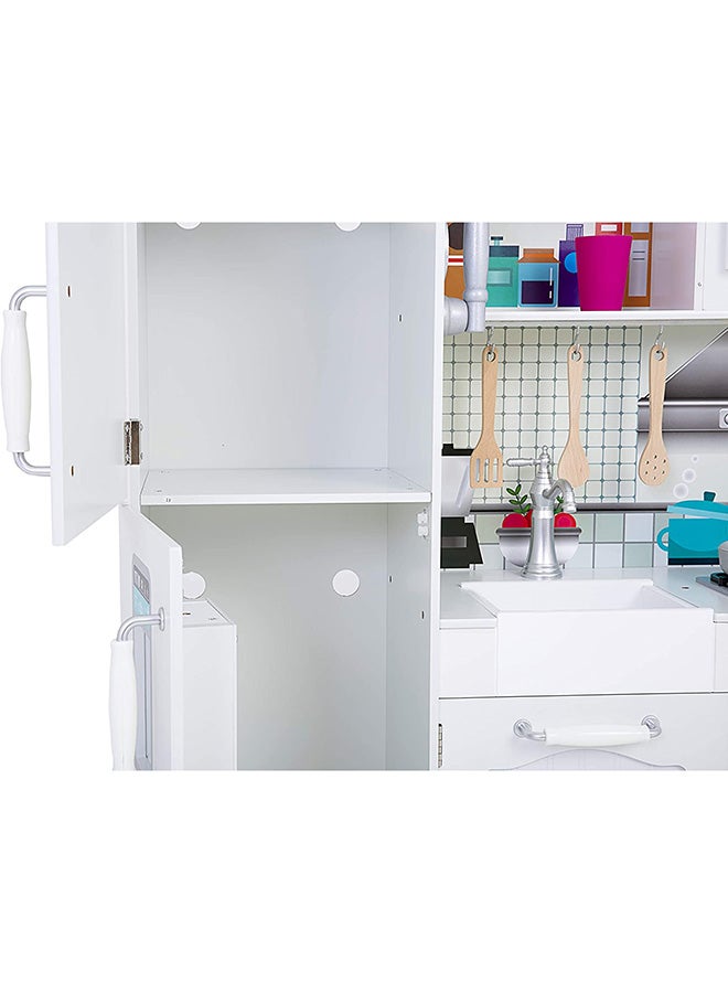 Wooden Modular Kitchen Set For Kids, 3+ Years - White 95x30x103cm