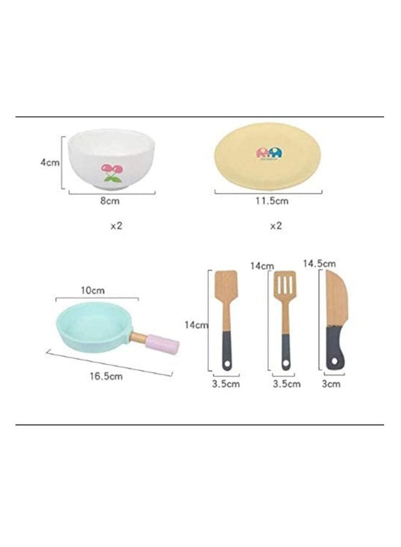 Large Wooden Kitchen With Kitchen Accessories, Oven, And Refrigerator For Boys and Girls