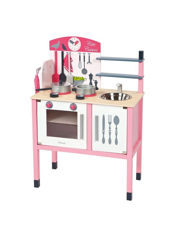 Kids Pretend Play Cooking Learning Wooden Kitchen Toys For Child