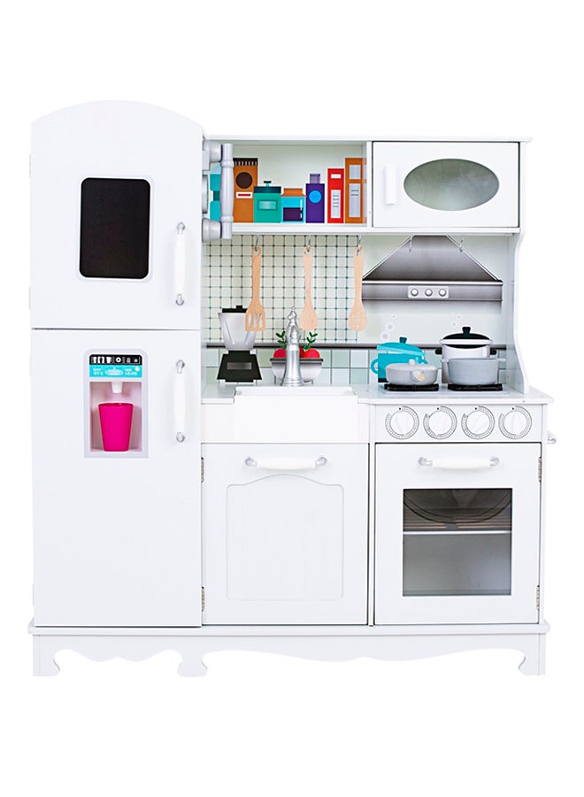 Wooden Stylish Modular Kitchen Set And Role Play Kitchen For Kids 95x30x103cm