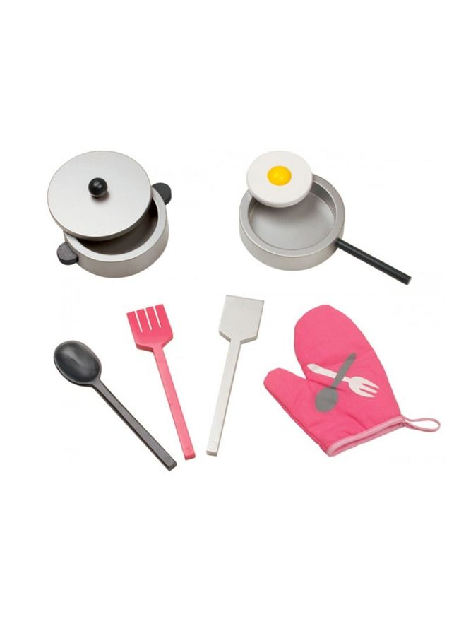 Wooden Kitchen Play Set For Indoor And Outdoor Games Cooking Pretend Toy For Children