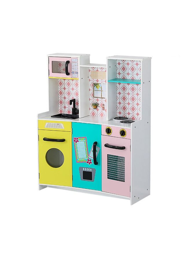 Pretend Toys Finely Processed Girl Cooking Wooden Kitchen Set  For Kids