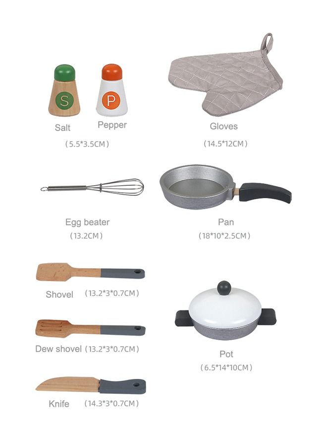 Kitchen Set Refrigerator Toy New Kids Wooden Play Pretend Toys for Children