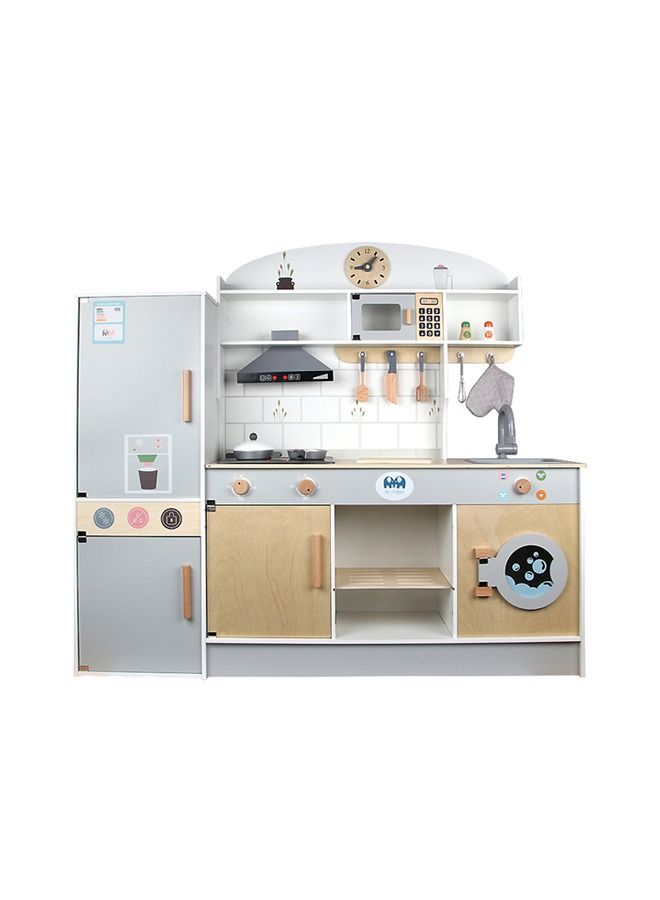Kitchen Set Refrigerator Toy New Kids Wooden Play Pretend Toys for Children