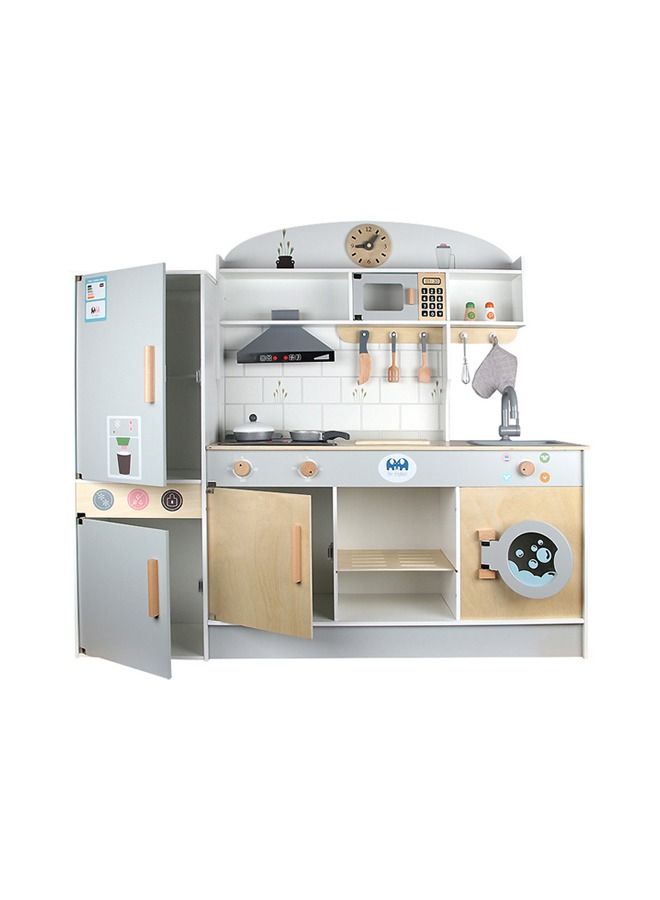 Kitchen Set Refrigerator Toy New Kids Wooden Play Pretend Toys for Children